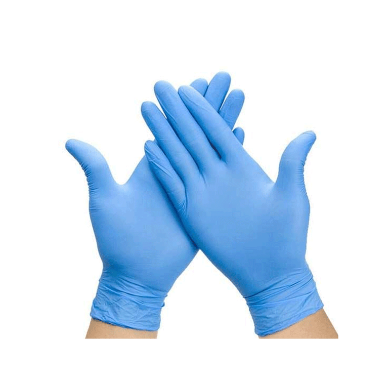 9" nitrile gloves, powder free